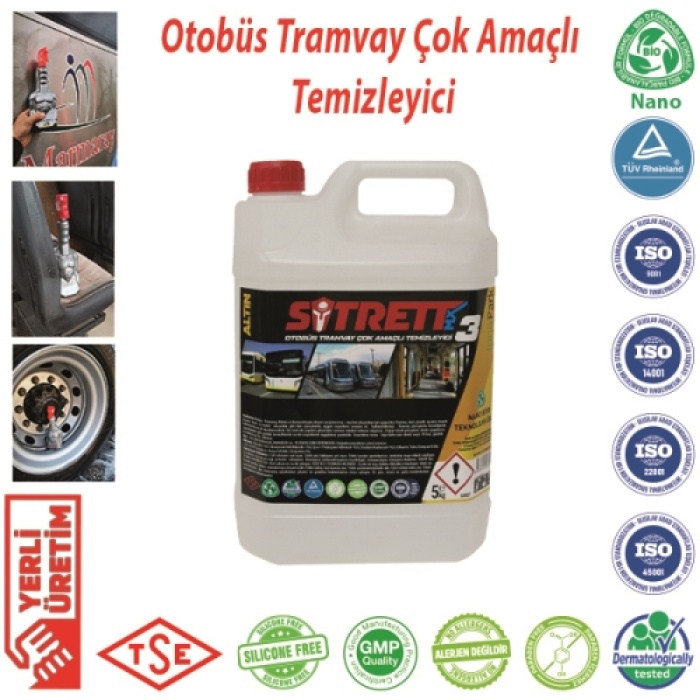 SİTRETT MX STRMX-OTCOT-3A-5 Altın Konsantre 5 Adet Otobüs, Tramvay, Metro vb. Araç İçin Genel Amaçlı Temizleme Maddesi