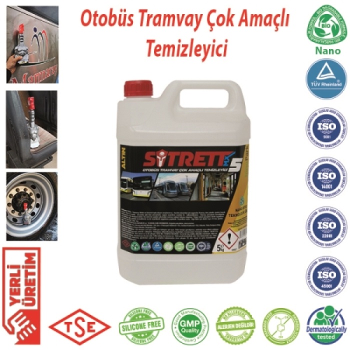 SİTRETT MX STRMX-OTCOT-5A-5 Altın Konsantre 5 Adet Otobüs, Tramvay, Metro vb. Araç İçin Genel Amaçlı Temizleme Maddesi
