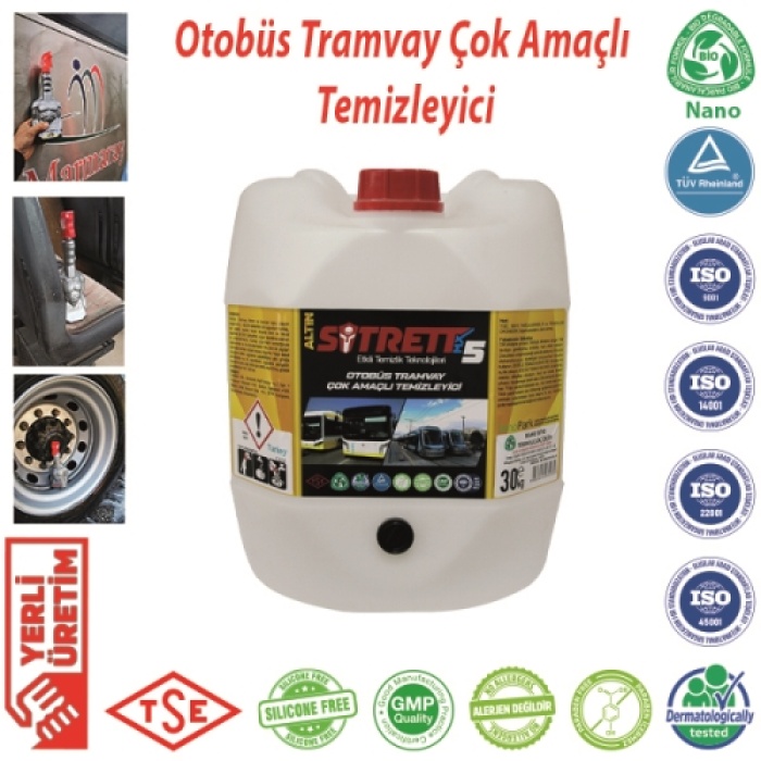 SİTRETT MX STRMX-OTCOT-5A-30 Altın Konsantre 30 Adet Otobüs, Tramvay, Metro vb. Araç İçin Genel Amaçlı Temizleme Maddesi