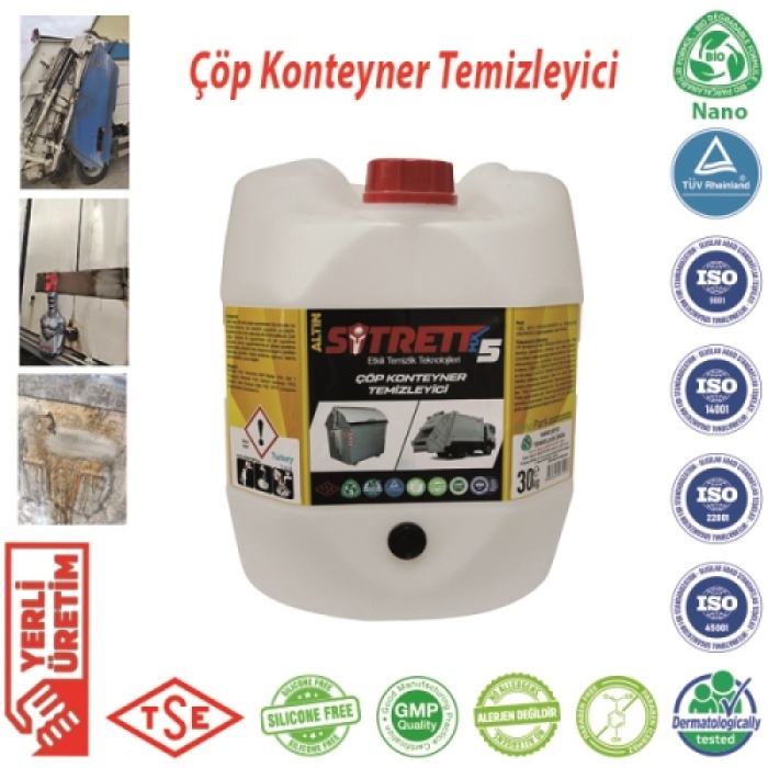 SİTRETT MX STRMX-CKT-5A-30 Altın Konsantre 30 kg GENEL AMAÇLI KULLANIM Çöp Konteynır Araçları ve Çöp Konteynır Yüzey Temizleme Maddesi