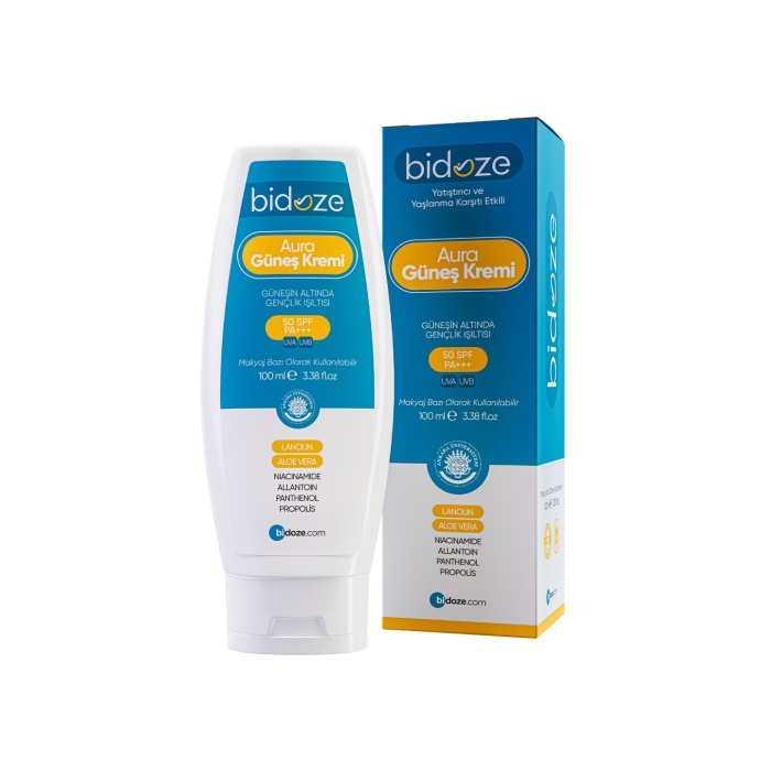 Bidoze Aura Yatıştırıcı & Anti Aging Etkili Güneş Kremi 100 ML | Leke Karşıtı ve Onarıcı Bakım
