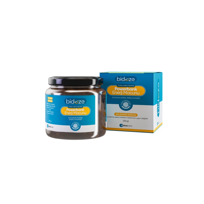 Bidoze Powerbank Enerji Macunu 220 Gr. | Arı Ekmeği, Ginseng & Arı Sütü İçerikli Doğal Enerji Macunu