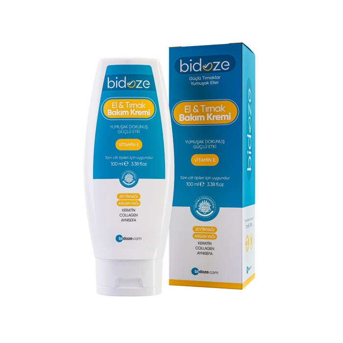 Bidoze El Ve Tırnak Bakım Kremi 100 Ml | Keratin Ve Vitamin E Destekli Yoğun Onarım