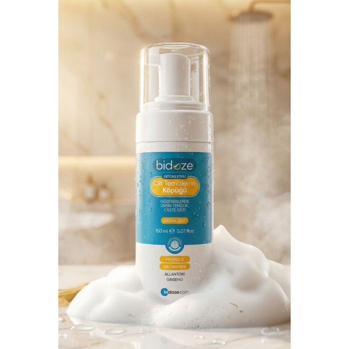 Bidoze Detoks Etkili Cilt Temizleme Köpüğü 150 Ml | Propolis Kolajen ve Ginseng
