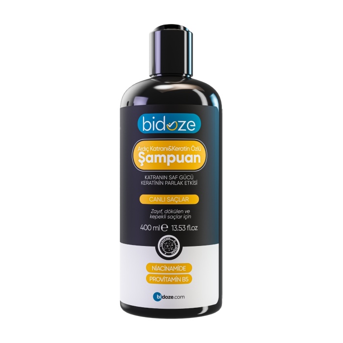 Bidoze Ardıç Katranı & Keratin Şampuanı 400 Ml | Kepek, Kaşıntı ve Dökülme Karşıtı