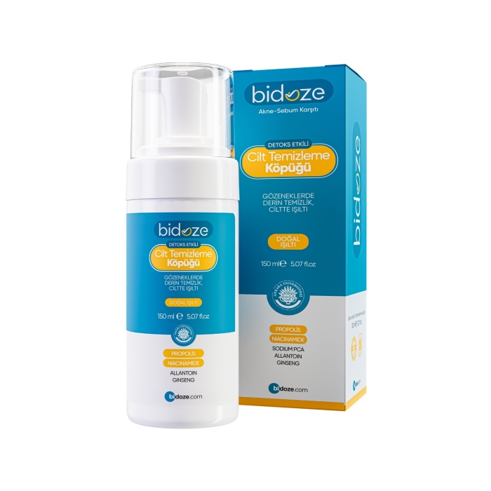 Bidoze Detoks Etkili Cilt Temizleme Köpüğü 150 Ml | Propolis Kolajen ve Ginseng