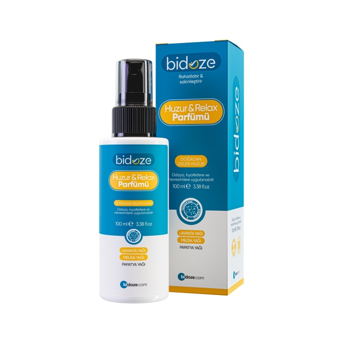 Bidoze Huzur & Relax Parfümü 100 Ml. | Sakinleştirici Uyku ve Yastık Spreyi
