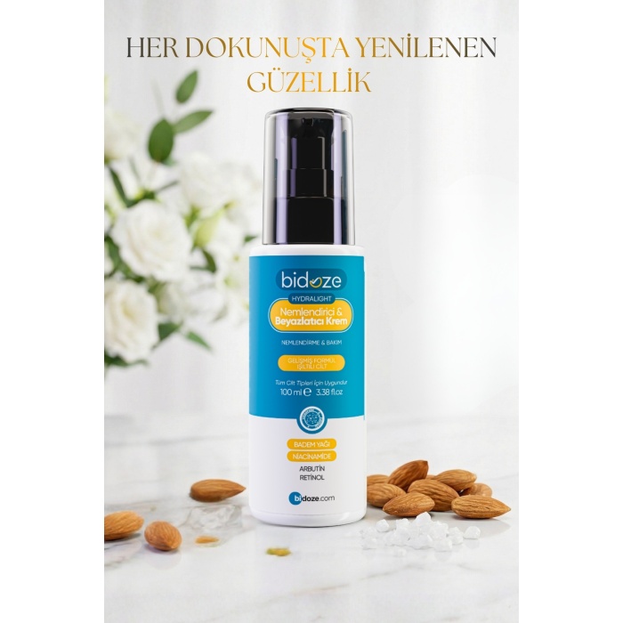 Bidoze Hydralight Nemlendirici & Beyazlatıcı Krem 100 Ml