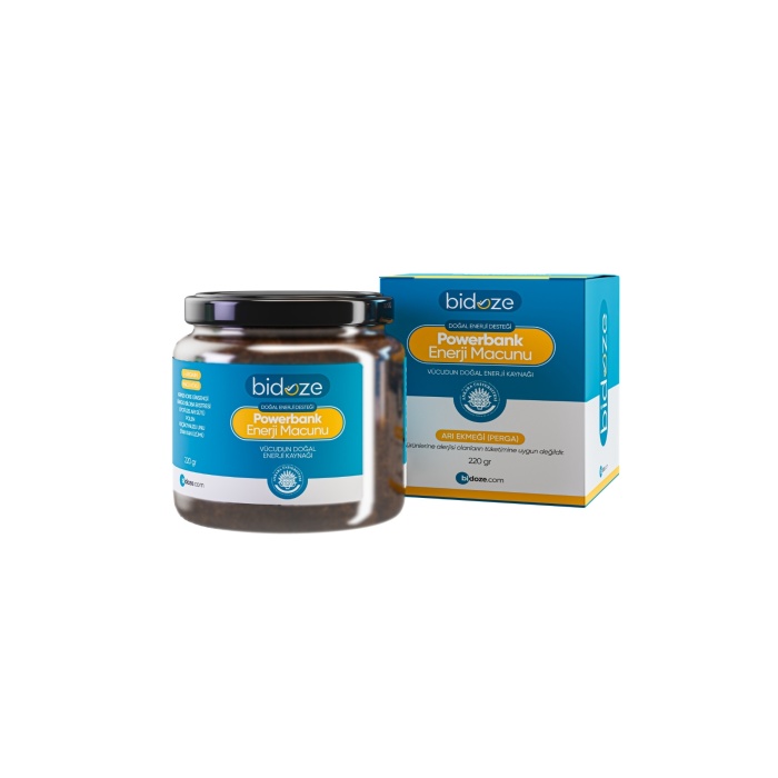 Bidoze Powerbank Enerji Macunu 220 Gr. | Arı Ekmeği, Ginseng & Arı Sütü İçerikli Doğal Enerji Macunu