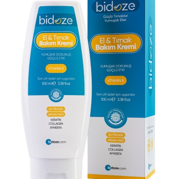 Bidoze El Ve Tırnak Bakım Kremi 100 Ml | Keratin Ve Vitamin E Destekli Yoğun Onarım