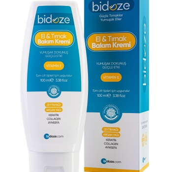 Bidoze El Ve Tırnak Bakım Kremi 100 Ml | Keratin ve Vitamin E Destekli Yoğun Onarıcı Bakım