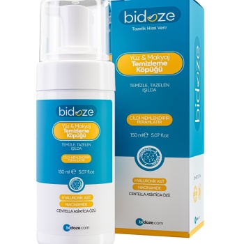 Bidoze Yüz & Makyaj Temizleme Köpüğü 150 Ml | Niacinamide ve Hyaluronik Asitli Arındırıcı Bakım