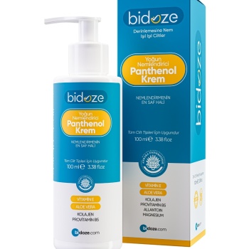 Bidoze Yoğun Nemlendirici Panthenol Krem 100 Ml | Kolajen Hyaluronik Asit & E Vitamini