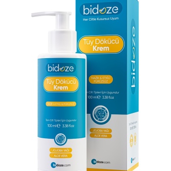 Bidoze Tüy Dökücü Krem 100 Ml | Aloe Vera ve Hindistan Cevizi Yağlı Pürüzsüzlük