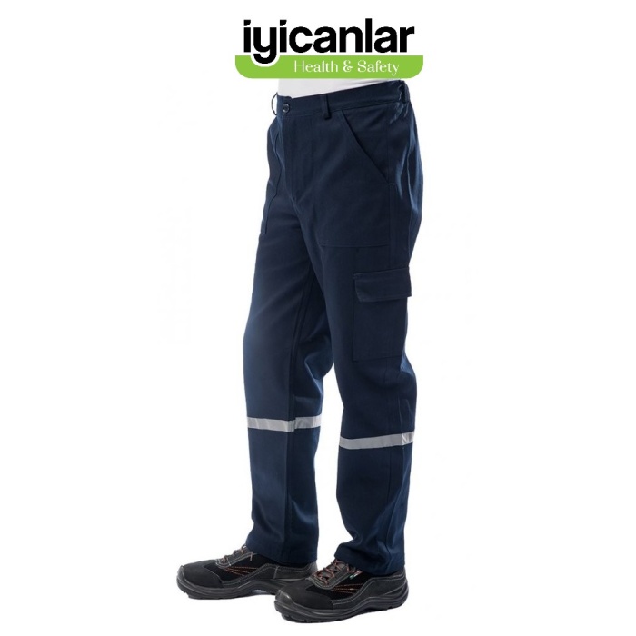 16/12 REFLEKTÖRLÜ GABARDİN İŞ PANTOLONU LACİVERT