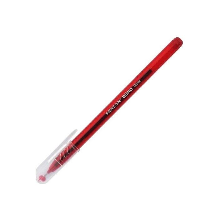 Pensan Büro 1.0mm Tükenmez Kalem Kırmızı