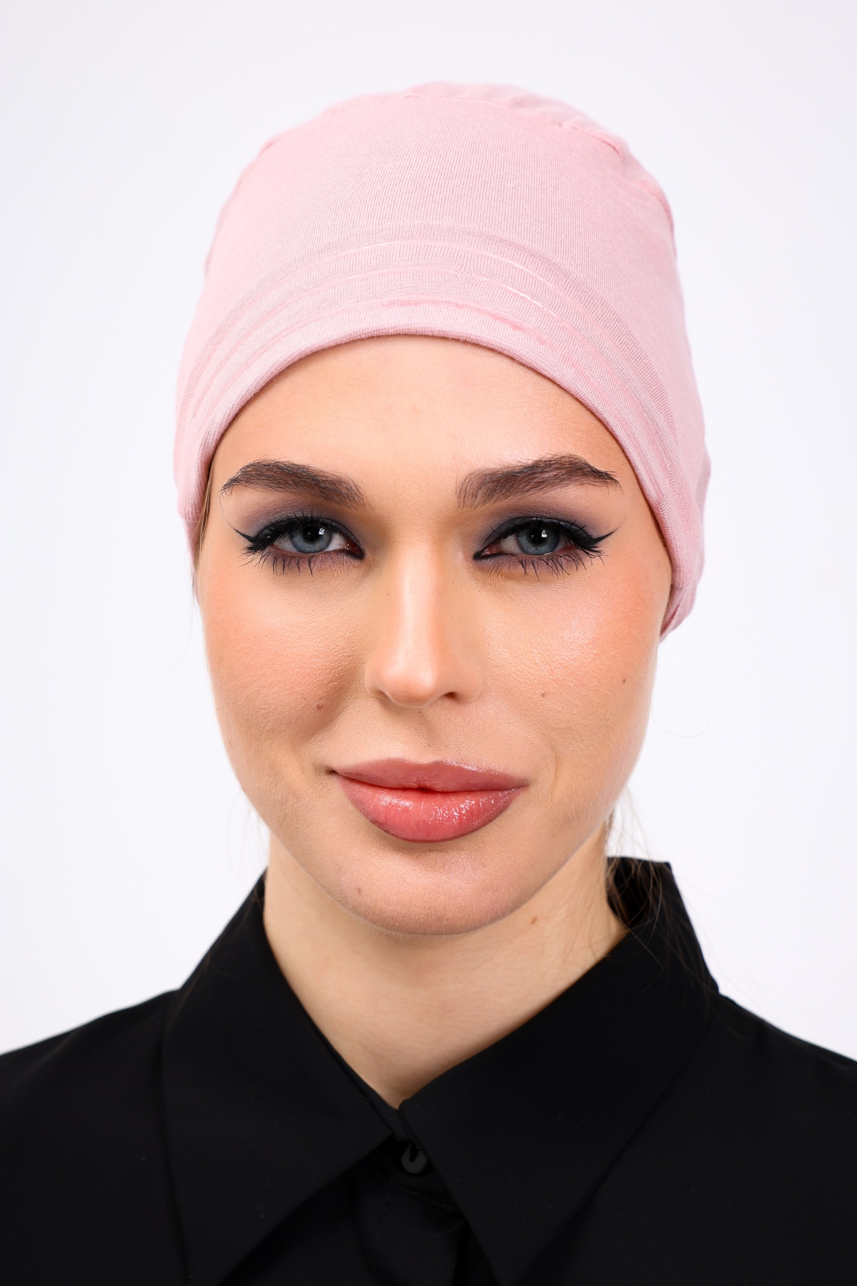 Kaymayan Pembe Bone Silikonlu Kaymaz Dikişsiz Kadın Tesettür Bağlamalı