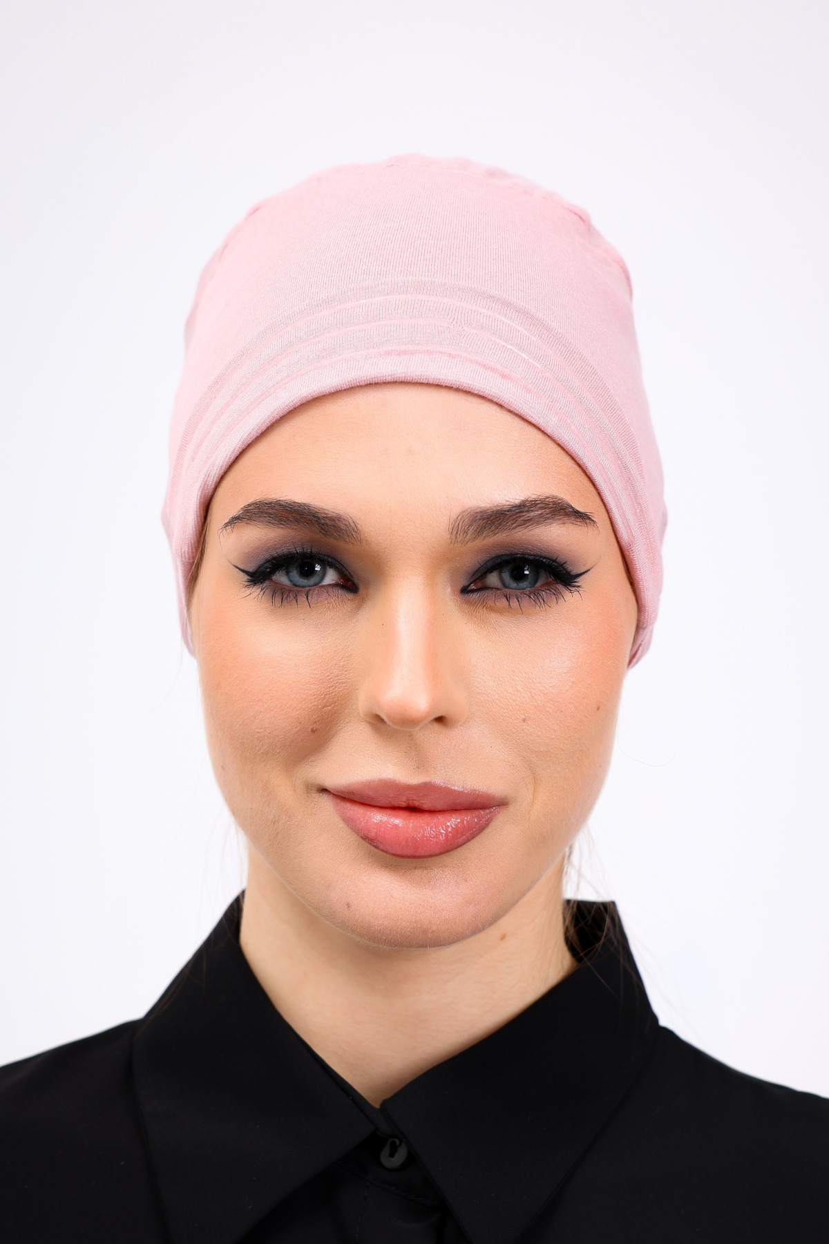 Kaymayan Pembe Bone Silikonlu Kaymaz Dikişsiz Kadın Tesettür Bağlamalı