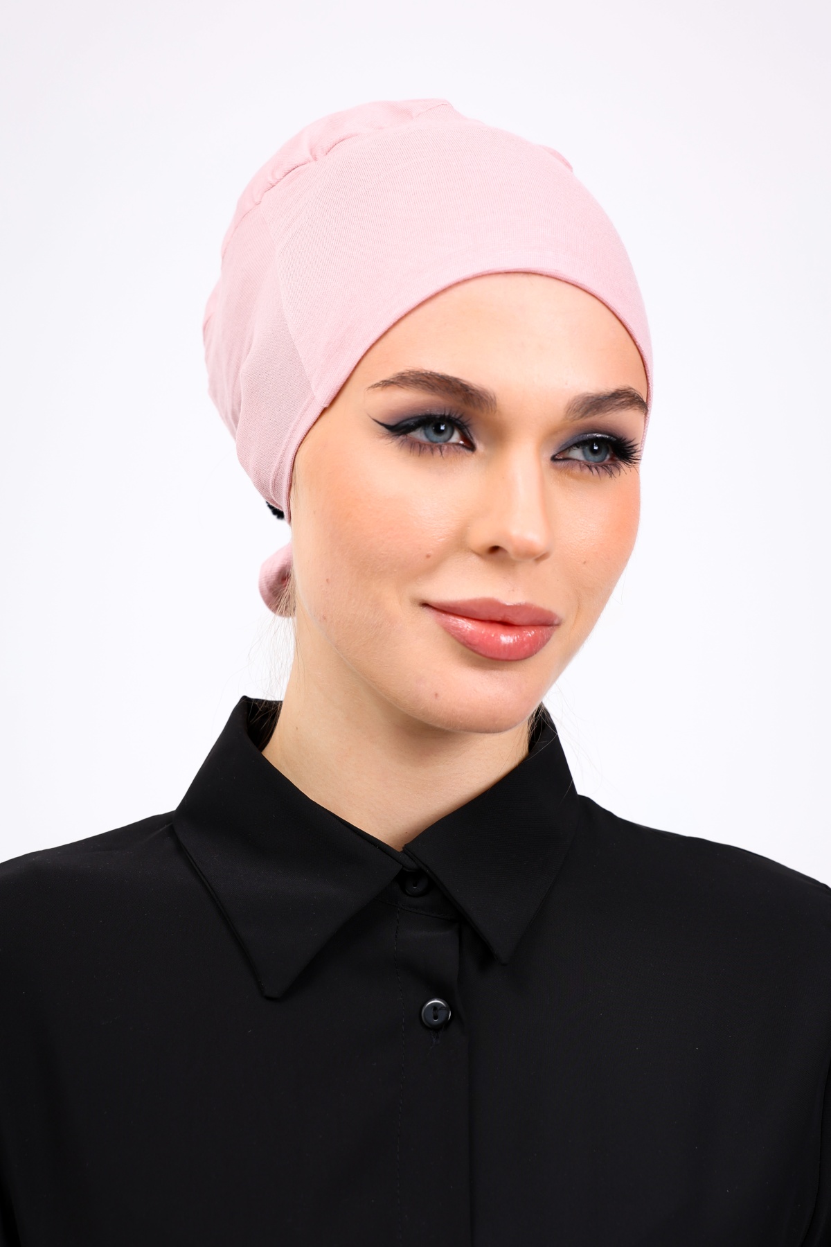 Kaymayan Pembe Bone Silikonlu Kaymaz Dikişsiz Kadın Tesettür Bağlamalı