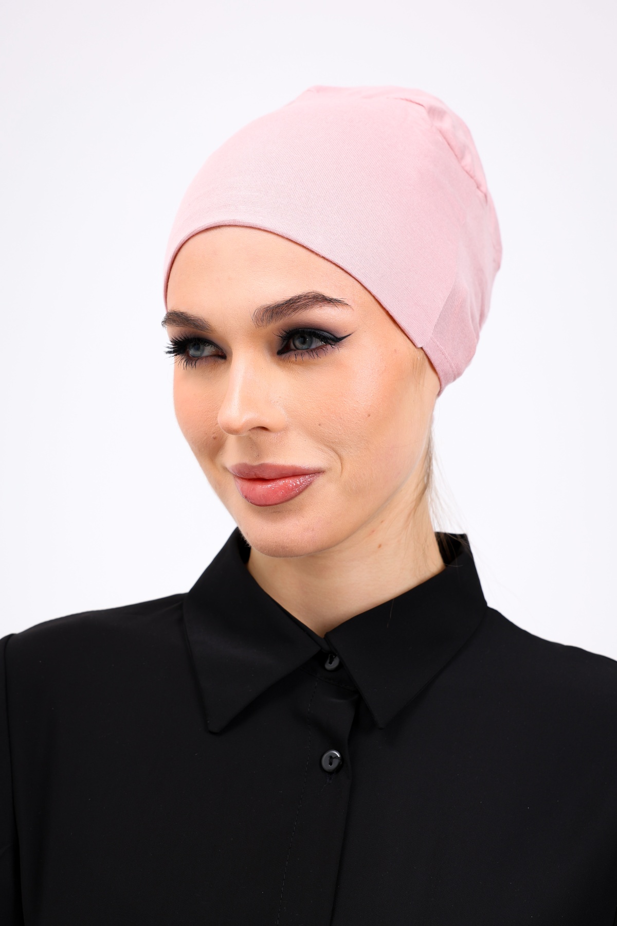 Kaymayan Pembe Bone Silikonlu Kaymaz Dikişsiz Kadın Tesettür Bağlamalı