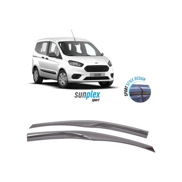 Ford Tourneo courier 2014-2021 uyumlu cam rüzgarlığı sunplex 2 parça