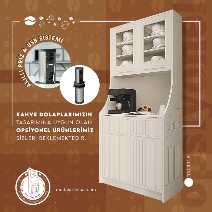 KAHVE KÖŞESİ DOLABI-YEŞİL