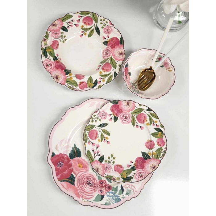 LOTUS BAHAR 28 PARÇA 6 KİŞİLİK YEMEK TAKIMI