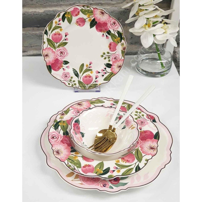 LOTUS BAHAR 28 PARÇA 6 KİŞİLİK YEMEK TAKIMI