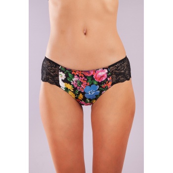 Golshan Garden Boy Short, Kadın Dantelli Çiçek Baskılı Şort Külot