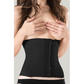 Agraflı Siyah Korse,Underbust Toparlar,1 Beden İncelten,Gün Boyu Konforlu Sıkılaştırıcı Bambu Korse