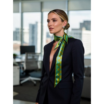 Kadın Neon Zamansız Geometrik Desenli Fular – Kombin Tamamlayıcı Aksesuar – Hediye Olarak İdeal