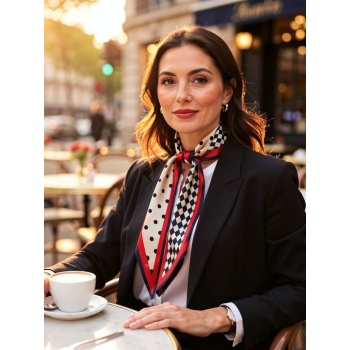 Modern Desenli Kadın Fular – Ceket, Elbise ve Gömlek Kombinleri İçin, Hediye Olarak İdeal