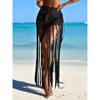 Siyah Bikini Etek,Kadın Bohem Tığ İşi Pareo– Bikini Üstü Şık Plaj Kombini-Plaj & Beach Club Kombin