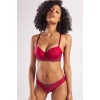 Golshan Garland Big size Plunge Bra, Şarap Rengi Konforlu ve Şık Sütyen