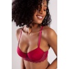 Golshan Garland Big size Plunge Bra, Şarap Rengi Konforlu ve Şık Sütyen