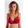 Golshan Gapara Big size Plunge Bra, Şarap Rengi Konforlu ve Şık Sütyen