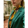 Kadın Yeşil Sarı Renkli Modern Desenli Fular – Blazer, Çanta ve Boyun İçin Uygun –Hediye Alternatifi