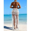 Ekru Bikini Etek,Kadın Bohem Tığ İşi Pareo– Bikini Üstü Şık Plaj Kombini-Plaj & Beach Club Kombin
