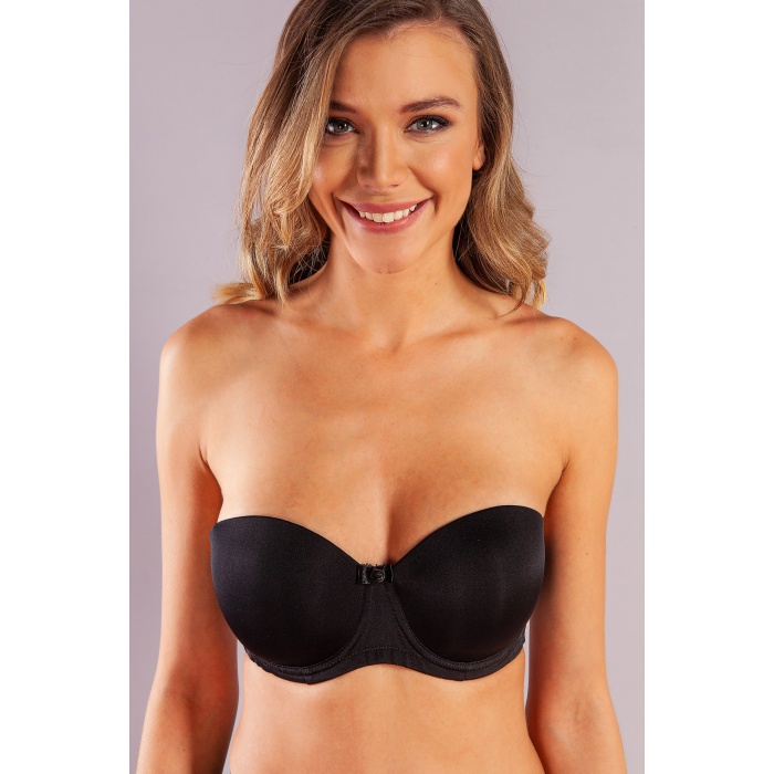 Golshan Gabrıella Balconette Foam Cup Bra, SİYAH Konforlu ve Şık Sütyen, Strapless