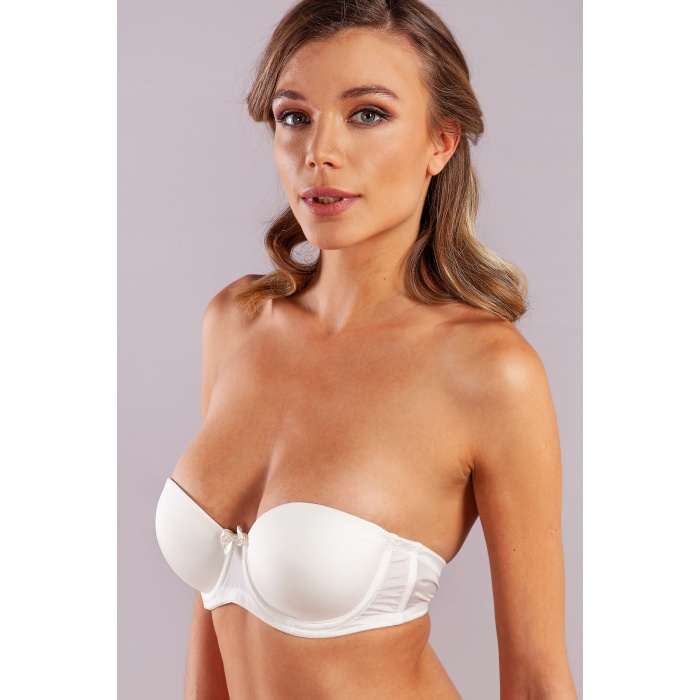 Golshan Gabrıella Balconette Foam Cup Bra, Ekru Konforlu ve Şık Sütyen, Strapless