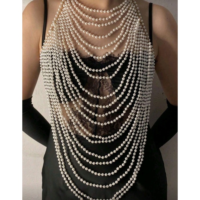 İncili Seksi Vücut Aksesuarı , Şık Bustiyer