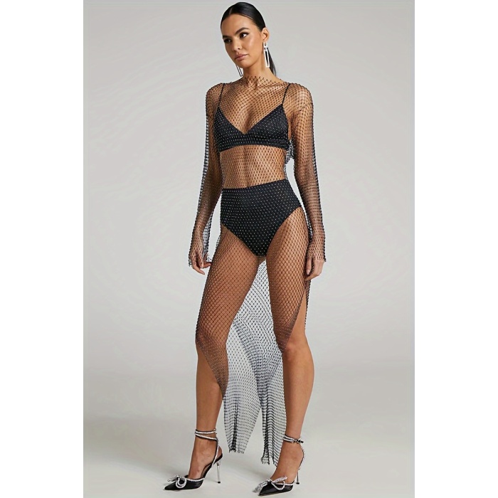 UZUN KOLLU UZUN ELBİSE.