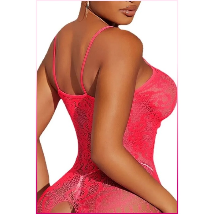 Pembe Fantezi Kadın Seksi  Vücut Çorabı