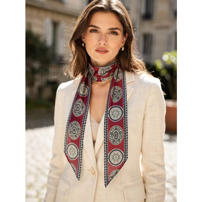 Şık Kombin Tamamlayıcı Kadın Saten Fular Günlük & Özel Gün – Hediye Olarak Alınır