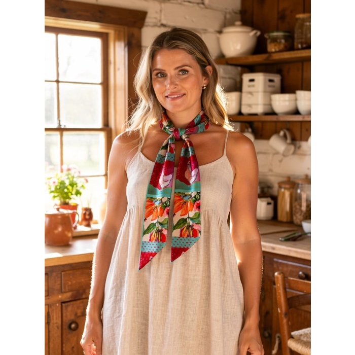 Kadın Çiçek Hayvan Desenli Modern Fular – Boyun, Çanta & Saç Aksesuarı – Şık Hediye Alternatifi