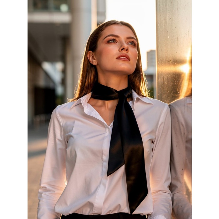 Kadın Düz Skinny Fular Boyun Bağı – Minimal Şık Stil | Hediye Olarak Uygun
