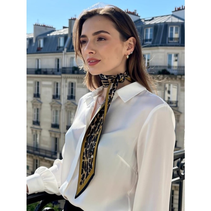 Kadın Leopar Desen Boyun Fuları-Boyun ve Saç Aksesuarı, Şık Görünüm, Hediye İçin Uygun