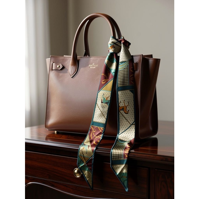 Kadın Klasik Stil Desenli Fular-Minimal ve Klasik Stil-Zamansız Tasarım, Özel Günler İçin Hediye