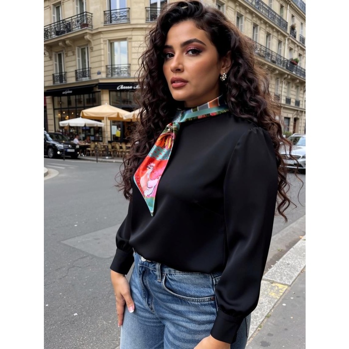 Bohem  Çiçek Desenli Modern Desenli Fular,Boyun, Çanta & Saç Aksesuarı – Şık Hediye Alternatifi