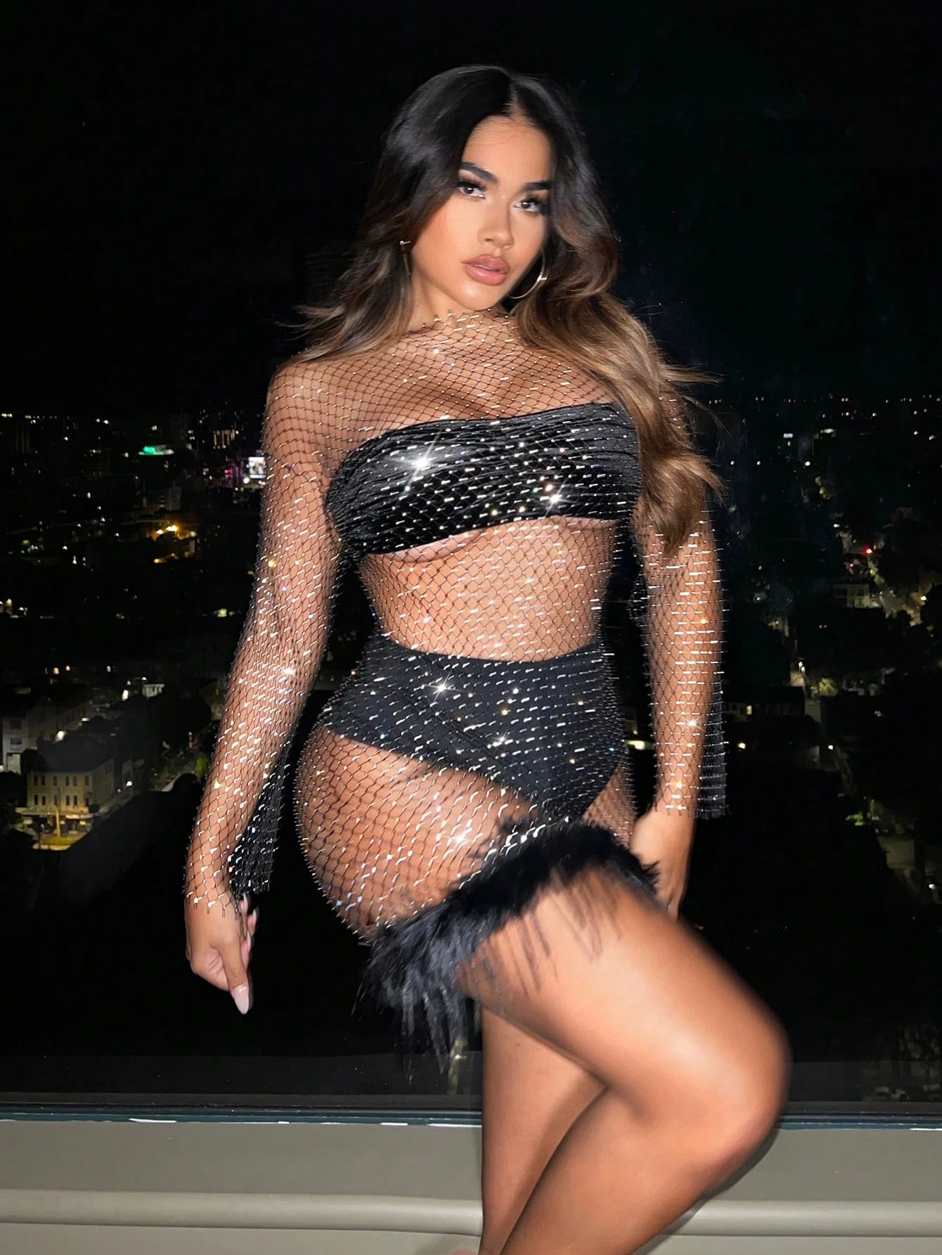 BÜYÜK BEDEN ELBİSE TÜYLÜ